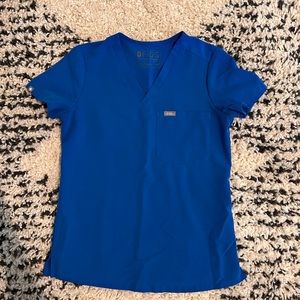 Figs Catrina One Pocket scrub top in Royal blue